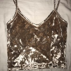 Nude Velvet Crop Top
